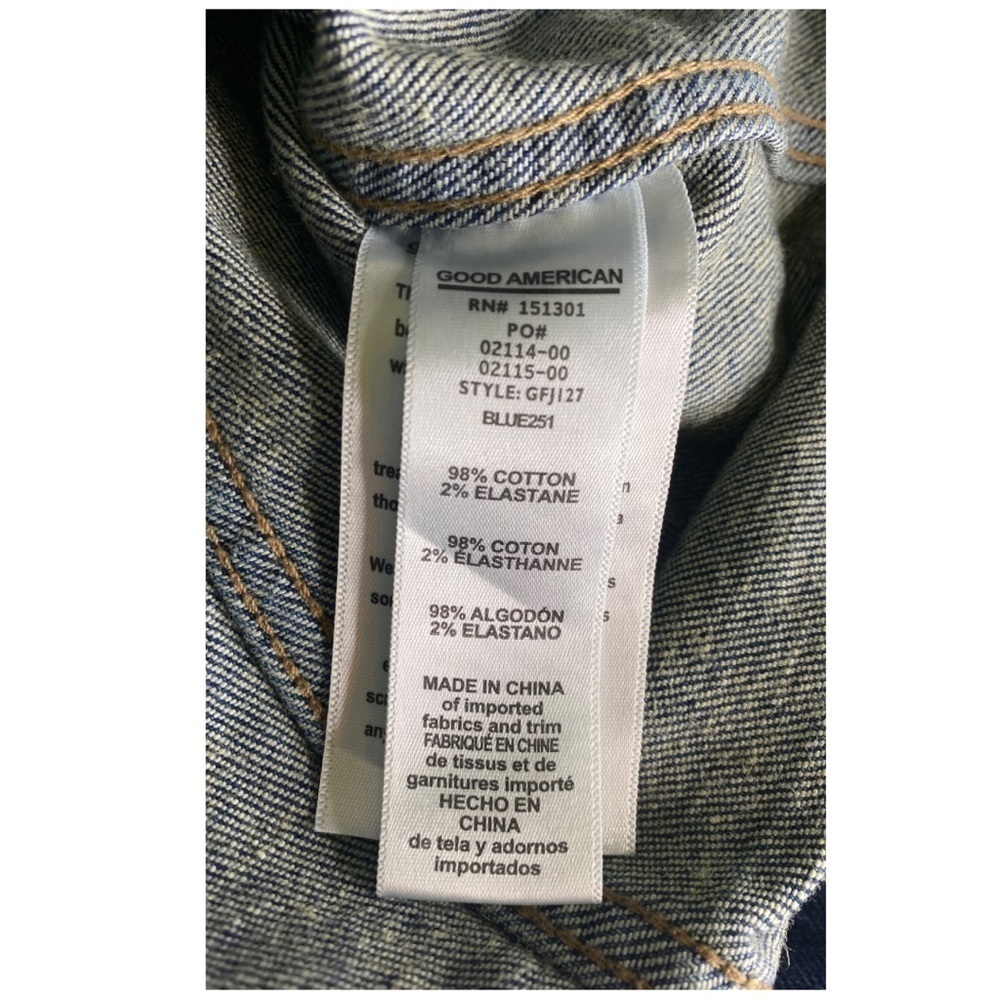 Good American Jean Jacket Sz 4 - Picture 6 of 9